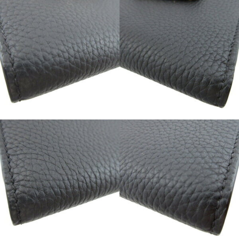 Gucci Interlocking Gg Leather Python Black Bifold… - image 8